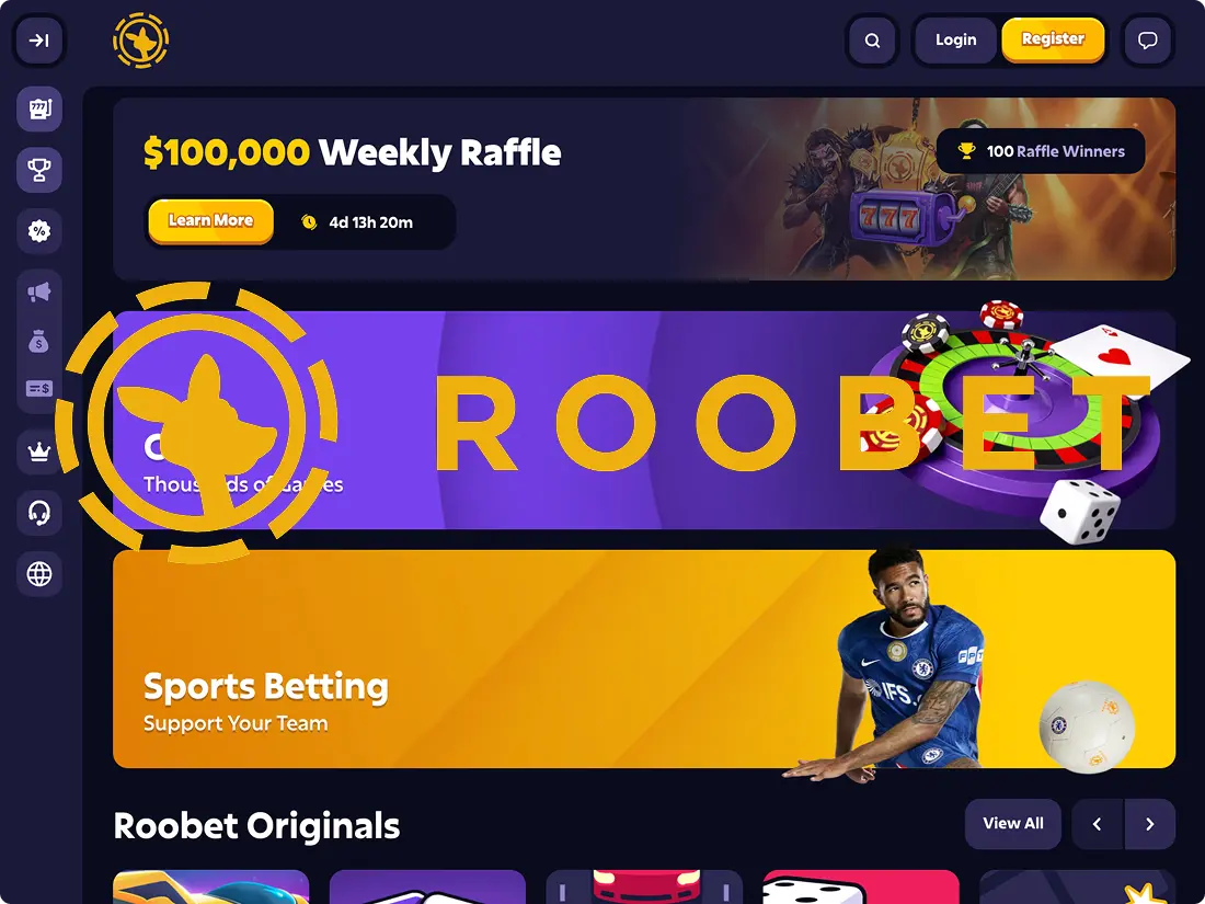 Roobet gaming website for Australian players